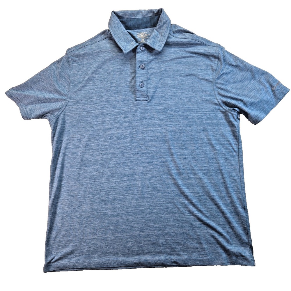 GH BASS CO. Mens Blue Polo Shirt Short Sleeve Super Soft Outdoors ~ Size M
